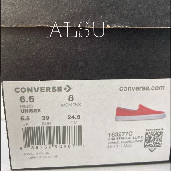 Converse One Star CC Slip Enamel Red Suede W AUTHE - Picture 8 of 8
